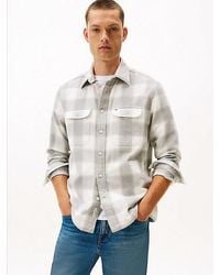 Tommy Hilfiger - Relaxed Fit Check Flannel Overshirt - Lyst