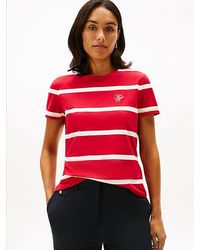 Tommy Hilfiger - Camiseta De Punto Con Cuello Redondo Y Logo - Lyst