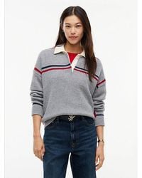 Tommy Hilfiger - Pure Wool Boxy Fit Polo Jumper - Lyst