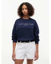 Tommy Hilfiger - Logo Relaxed Fleece Sweatshirt - Lyst