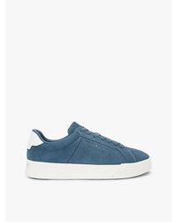 Tommy Hilfiger - Court-Sneaker Aus Veloursleder Mit Kontrast-Ferse - Lyst
