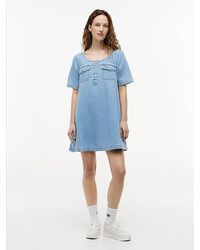 Tommy Hilfiger - Denim A-Line Mini-Jurk - Lyst