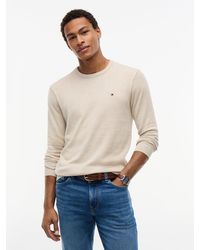 Tommy Hilfiger - Flag Embroidery Crew Neck Jumper - Lyst