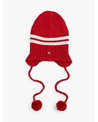 Tommy Hilfiger - Tommy Girl Stripe Wool Blend Bauble Beanie - Lyst