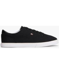 Tommy Hilfiger - Low Profile Canvas Lace-Up Trainers - Lyst