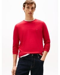 Tommy Hilfiger - T-Shirt Slim Fit A Maniche Lunghe - Lyst
