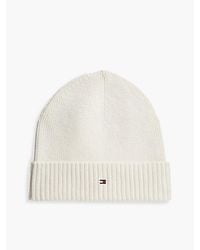 Tommy Hilfiger - Hilfiger Flag Embroidery Beanie With Cashmere - Lyst