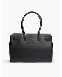 Tommy Hilfiger - Th Monogram Plaque Tote Bag - Lyst