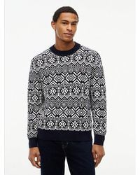 Tommy Hilfiger - Fair Isle Relaxed Crew Neck Jumper - Lyst