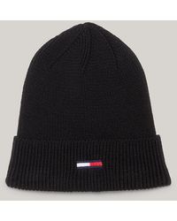 Tommy Hilfiger - Ribbed Elongated Flag Beanie - Lyst