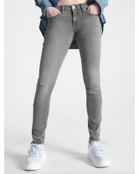 Tommy Sophie Low Straight Faded Jeans in Blue | Lyst