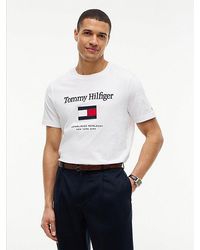 Tommy Hilfiger - Logo Embroidery Crew Neck T-shirt - Lyst