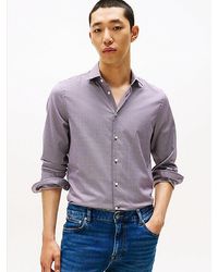 Tommy Hilfiger - Smart Casual Slim Fit Dobby-Hemd Mit Karos - Lyst