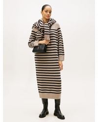 Tommy Hilfiger - Vestito Pullover Midi A Righe Con Cashmere - Lyst