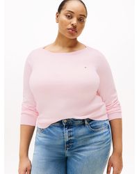 Tommy Hilfiger - Pullover Curve Sottile Con Scollatura A Barca - Lyst