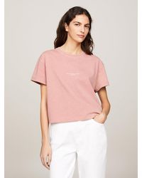 Tommy Hilfiger - Signature Tonal Logo Garment Dyed T-shirt - Lyst
