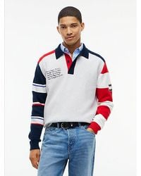 Tommy Hilfiger - Tommy Jeans Colour Blocked Knit Rugby Shirt - Lyst