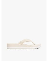 Tommy Hilfiger - Chanclas De Cuña Con Monograma Th - Lyst