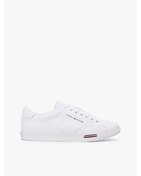 Tommy Hilfiger - Lace-Up Sneaker Mit Leder - Lyst