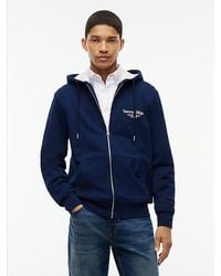 Tommy Hilfiger - Back Graphic Terry Zip Thru Hoody - Lyst