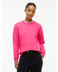 Tommy Hilfiger - Flag Embroidery Brushed Fleece Sweatshirt - Lyst