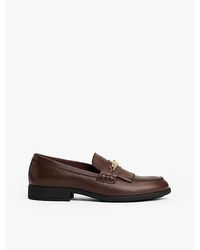 Tommy Hilfiger - Leren Loafer Met Kettingdetail En Th-Monogram - Lyst