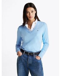 Tommy Hilfiger - Jersey Trui Met V-hals - Lyst