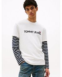 Tommy Hilfiger - T-Shirt Met Ronde Hals En Tommy-Badge - Lyst