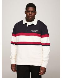 Tommy Hilfiger - Plus Hilfiger Monotype Colour-blocked Rugby Shirt - Lyst