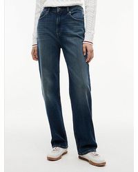 Tommy Hilfiger - Tommy Jeans Layla High Rise Straight Faded Jeans - Lyst