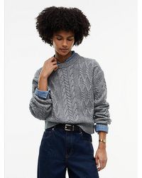Tommy Hilfiger - Relaxed Cable Knit Jumper With Silk - Lyst