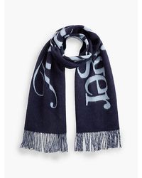 Tommy Hilfiger - Pure Wool Woven Logo Scarf - Lyst