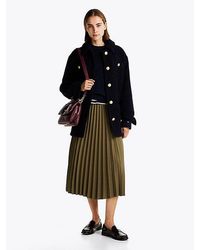 Tommy Hilfiger - Falda Midi Plisada Con Logo En La Cintura - Lyst