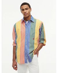 Tommy Hilfiger - Camisa De Popelín De Rayas Y Corte Amplio - Lyst