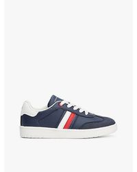 Tommy Hilfiger - Flag Mixed Texture Trainers - Lyst