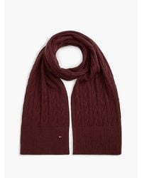 Tommy Hilfiger - Lambswool Blend Cable Knit Scarf - Lyst