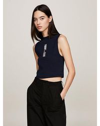 Tommy Hilfiger - Archive Cropped Tanktop Met Logo - Lyst