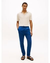 Tommy Hilfiger - Harlem Tapered Leg Linen Blend Chinos - Lyst