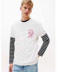 Tommy Hilfiger - Camiseta De Cuello Redondo Con Estampado - Lyst