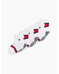 Tommy Hilfiger - 6 Pack Anti Slip Fold Over Cuff Socks - Lyst