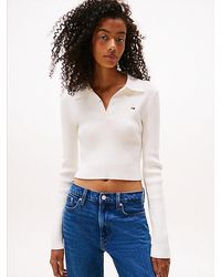 Tommy Hilfiger - Long Sleeve Slim Polo Jumper - Lyst