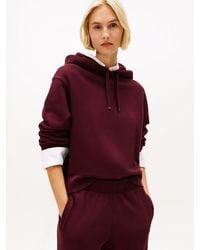 Tommy Hilfiger - Felpa Con Cappuccio, Lacci E Logo Ricamato - Lyst