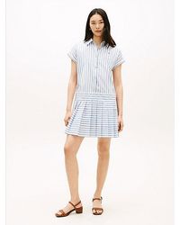 Tommy Hilfiger - Tone Button Relaxed Mini Shirt Dress - Lyst