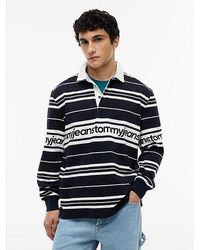 Tommy Hilfiger - Relaxed Fit Logo Stripe Rugby Shirt - Lyst