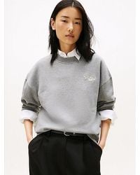 Tommy Hilfiger - Sudadera De Corte Amplio Con Logo Bordado - Lyst