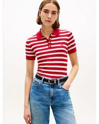 Tommy Hilfiger - Short Sleeve Polo Jumper With Silk - Lyst
