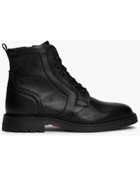 Tommy Hilfiger - Lightweight Leather Lace-up Mid Boots - Lyst