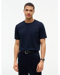 Tommy Hilfiger - Embossed Logo Interlock Knit T-Shirt - Lyst