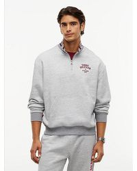 Tommy Hilfiger - Varsity Relaxed Quarter Zip Sweatshirt - Lyst