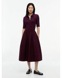 Tommy Hilfiger - Midi Fit And Flare Polo Dress - Lyst
